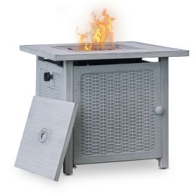 Trustmade 28â€šÃ„Ã¹ Slat Top Gas Fire Pit Table