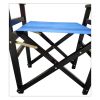 Folding Chair Wooden Director Chair Canvas Folding Chair Folding Chair 2pcs/set populus + Canvas (Color : Blue)