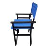 Folding Chair Wooden Director Chair Canvas Folding Chair Folding Chair 2pcs/set populus + Canvas (Color : Blue)