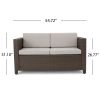 Venice 4pc Outdoor Wicker Sofa Set Brown+Ceramic Grey