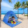 Pop Up Beach Tent Sun Shade Shelter Anti-UV Automatic Waterproof Tent Canopy for 2/3 Man w/ Net Window Storage Bag